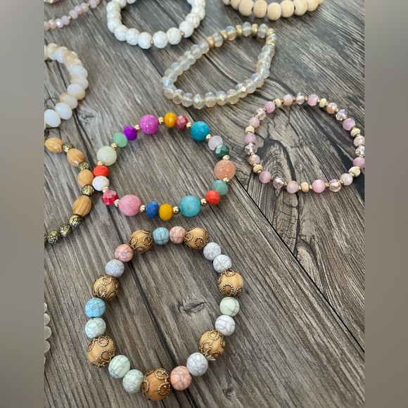 Colorful Beaded Bracelet Set - Picture 2 of 6